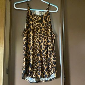 Leopard print tank top